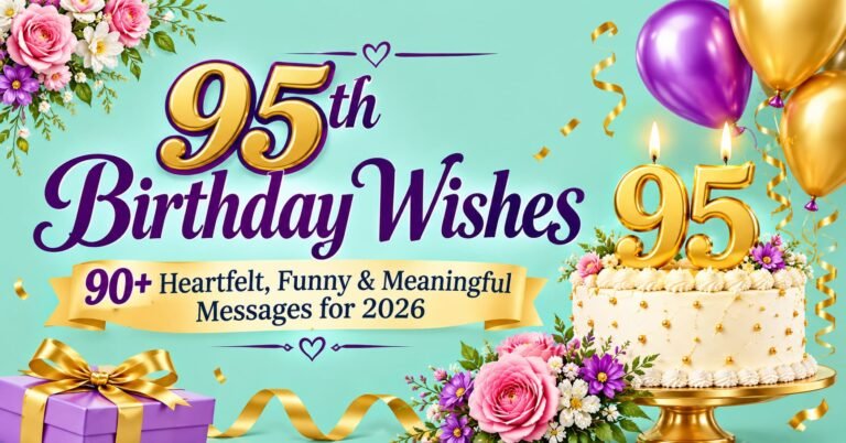 95th Birthday Wishes with 90+ heartfelt, funny and meaningful messages for 2026