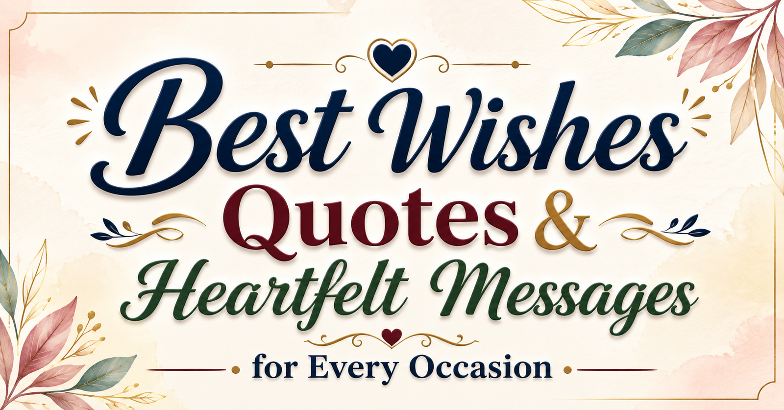 Best Wishes Quotes and Heartfelt Messages for Every Occasion