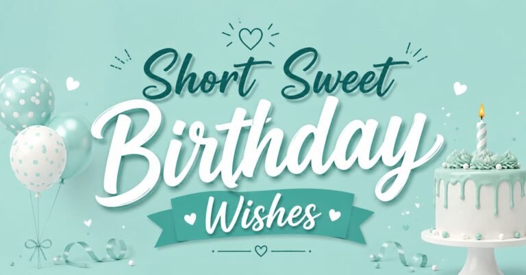 Short sweet birthday wishes with cute birthday decorations