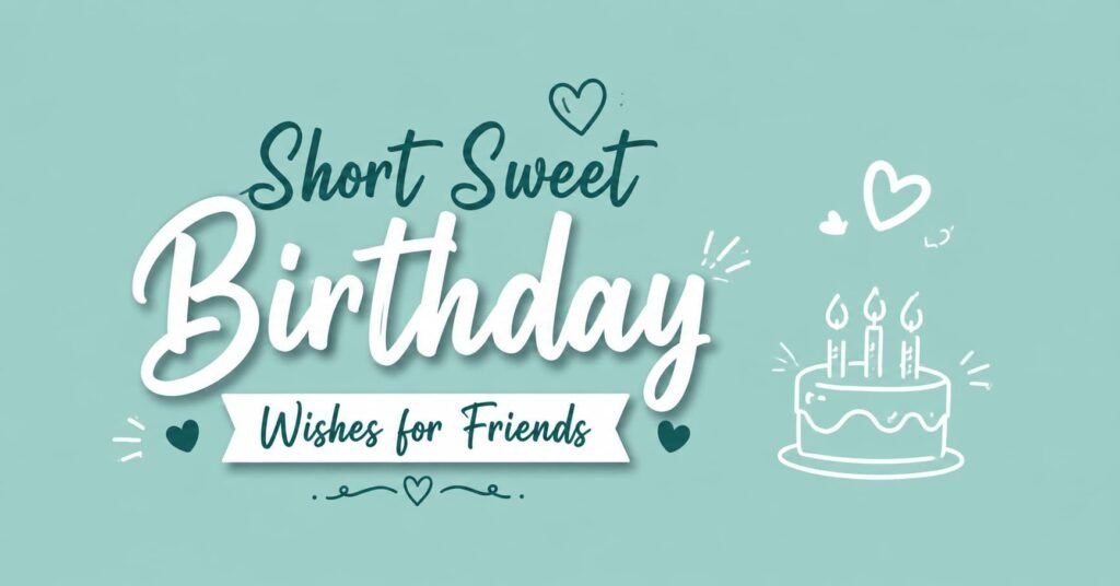 Short sweet birthday wishes for friends