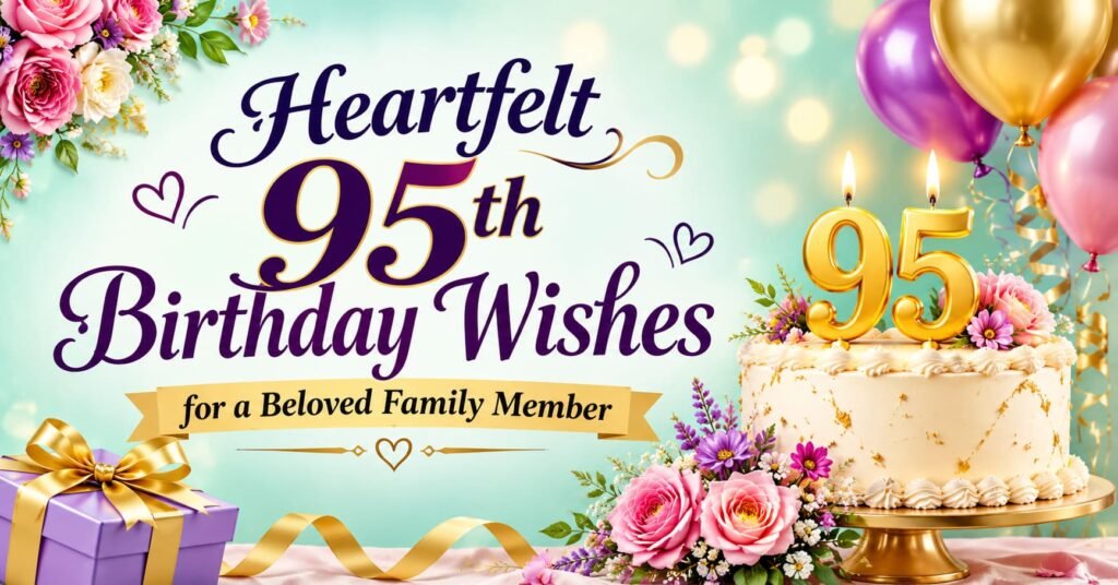 Heartfelt 95th Birthday Wishes for a Beloved Family Member